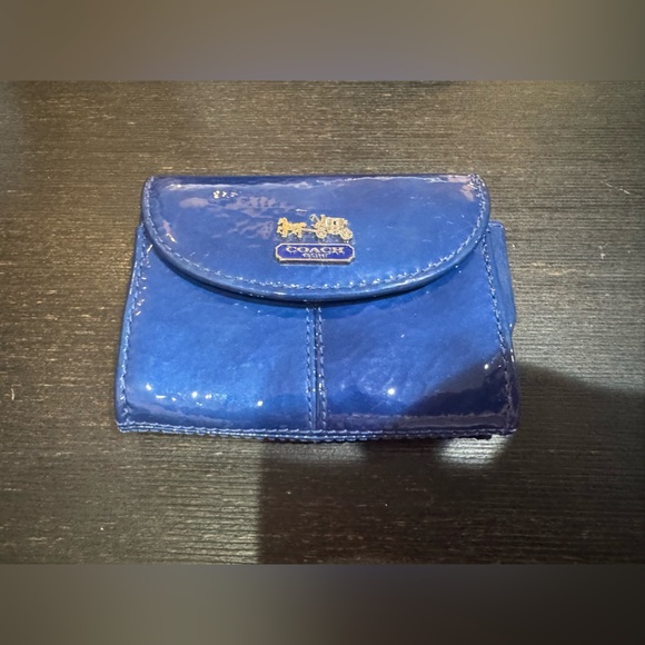 Coach Blue Leather Wallet. Small. Preloved - Picture 1 of 6